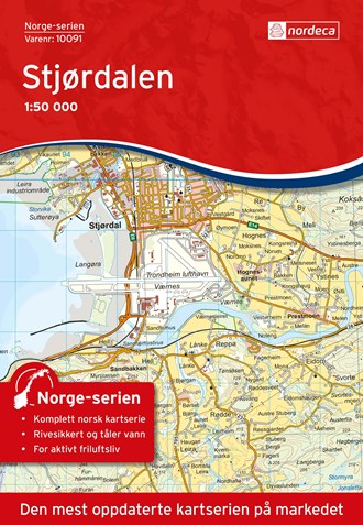 Online bestellen: Wandelkaart - Topografische kaart 10091 Norge Serien Stjørdalen | Nordeca