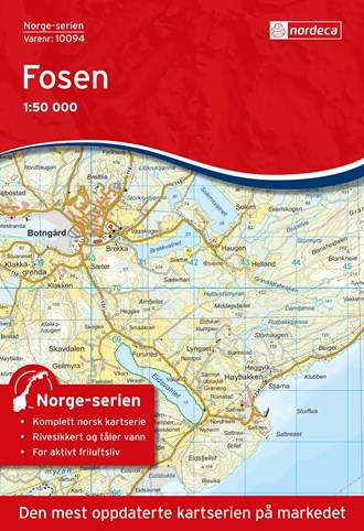 Online bestellen: Wandelkaart - Topografische kaart 10094 Norge Serien Fosen | Nordeca