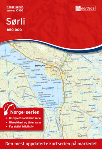 Online bestellen: Wandelkaart - Topografische kaart 10100 Norge Serien Sørli | Nordeca