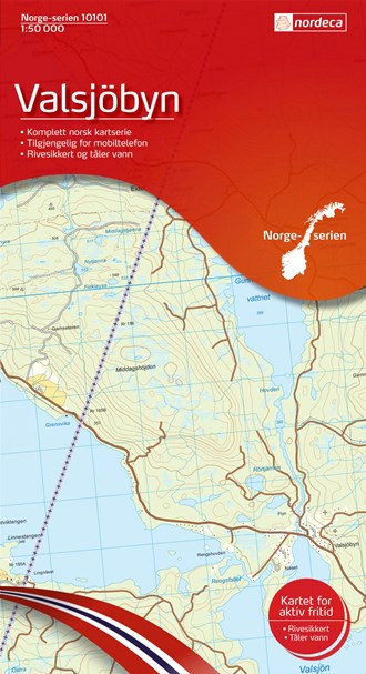 Online bestellen: Wandelkaart - Topografische kaart 10101 Norge Serien Valsjöbyn | Nordeca
