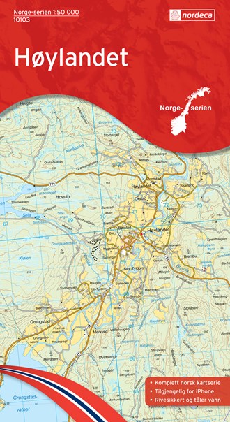 Online bestellen: Wandelkaart - Topografische kaart 10103 Norge Serien Høylandet | Nordeca