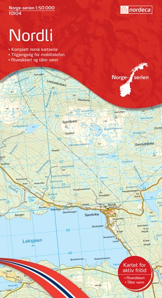 Online bestellen: Wandelkaart - Topografische kaart 10104 Norge Serien Nordli | Nordeca