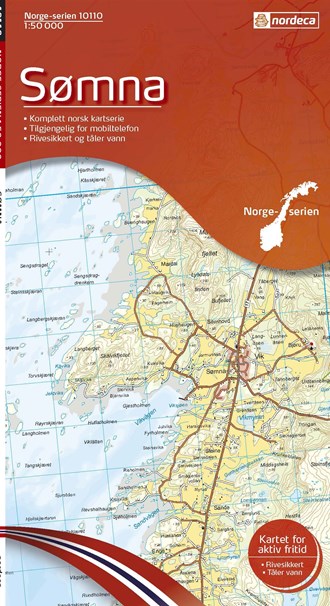Online bestellen: Wandelkaart - Topografische kaart 10110 Norge Serien Sømna | Nordeca