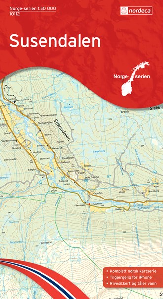 Online bestellen: Wandelkaart - Topografische kaart 10112 Norge Serien Susendalen | Nordeca