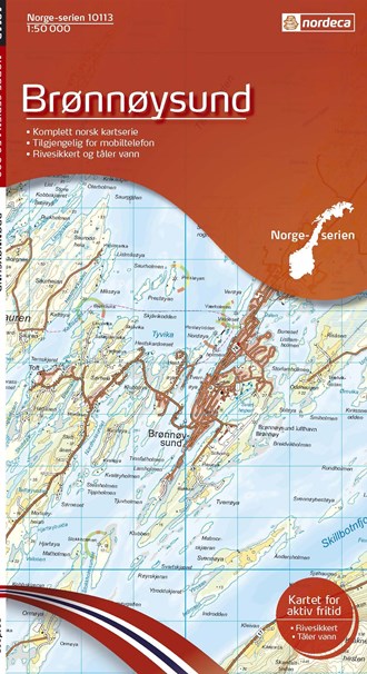 Online bestellen: Wandelkaart - Topografische kaart 10113 Norge Serien Brønnøysund | Nordeca