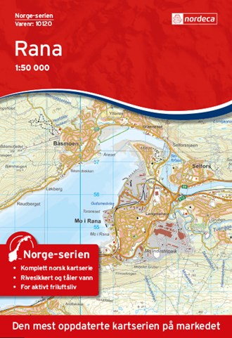 Online bestellen: Wandelkaart - Topografische kaart 10120 Norge Serien Rana | Nordeca