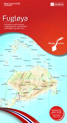 Online bestellen: Wandelkaart - Topografische kaart 10126 Norge Serien Fugløya | Nordeca