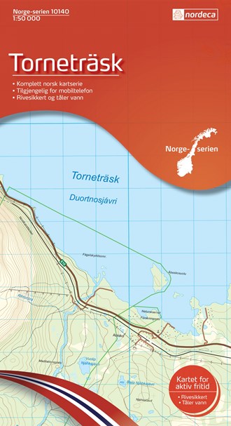 Online bestellen: Wandelkaart - Topografische kaart 10140 Norge Serien Torneträsk | Nordeca