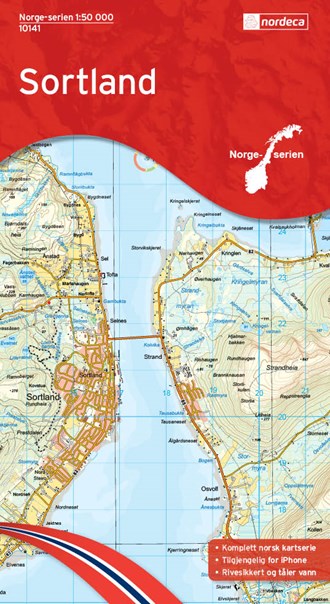 Online bestellen: Wandelkaart - Topografische kaart 10141 Norge Serien Sortland | Nordeca