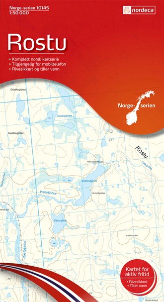 Online bestellen: Wandelkaart - Topografische kaart 10145 Norge Serien Rostu | Nordeca