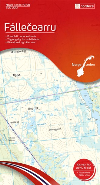 Online bestellen: Wandelkaart - Topografische kaart 10150 Norge Serien Fallecearru | Nordeca