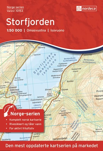 Online bestellen: Wandelkaart - Topografische kaart 10153 Norge Serien Storfjorden | Nordeca