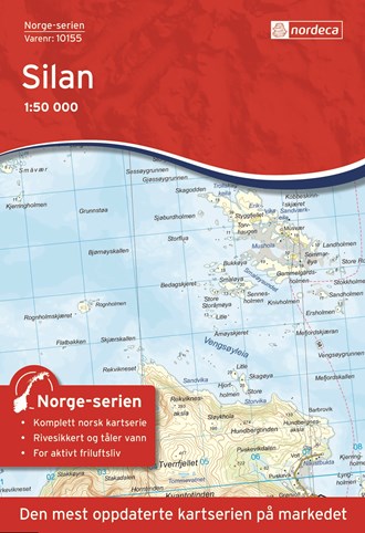 Online bestellen: Wandelkaart - Topografische kaart 10155 Norge Serien Silan | Nordeca