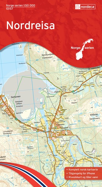Online bestellen: Wandelkaart - Topografische kaart 10157 Norge Serien Nordreisa | Nordeca