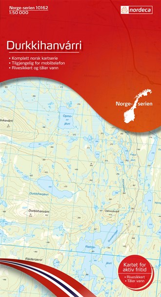 Online bestellen: Wandelkaart - Topografische kaart 10162 Norge Serien Durkkihanvarri | Nordeca