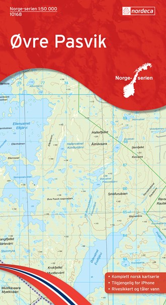 Online bestellen: Wandelkaart - Topografische kaart 10168 Norge Serien Øvre Pasvik | Nordeca