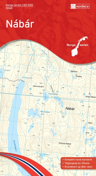 Online bestellen: Wandelkaart - Topografische kaart 10169 Norge Serien Nabar | Nordeca