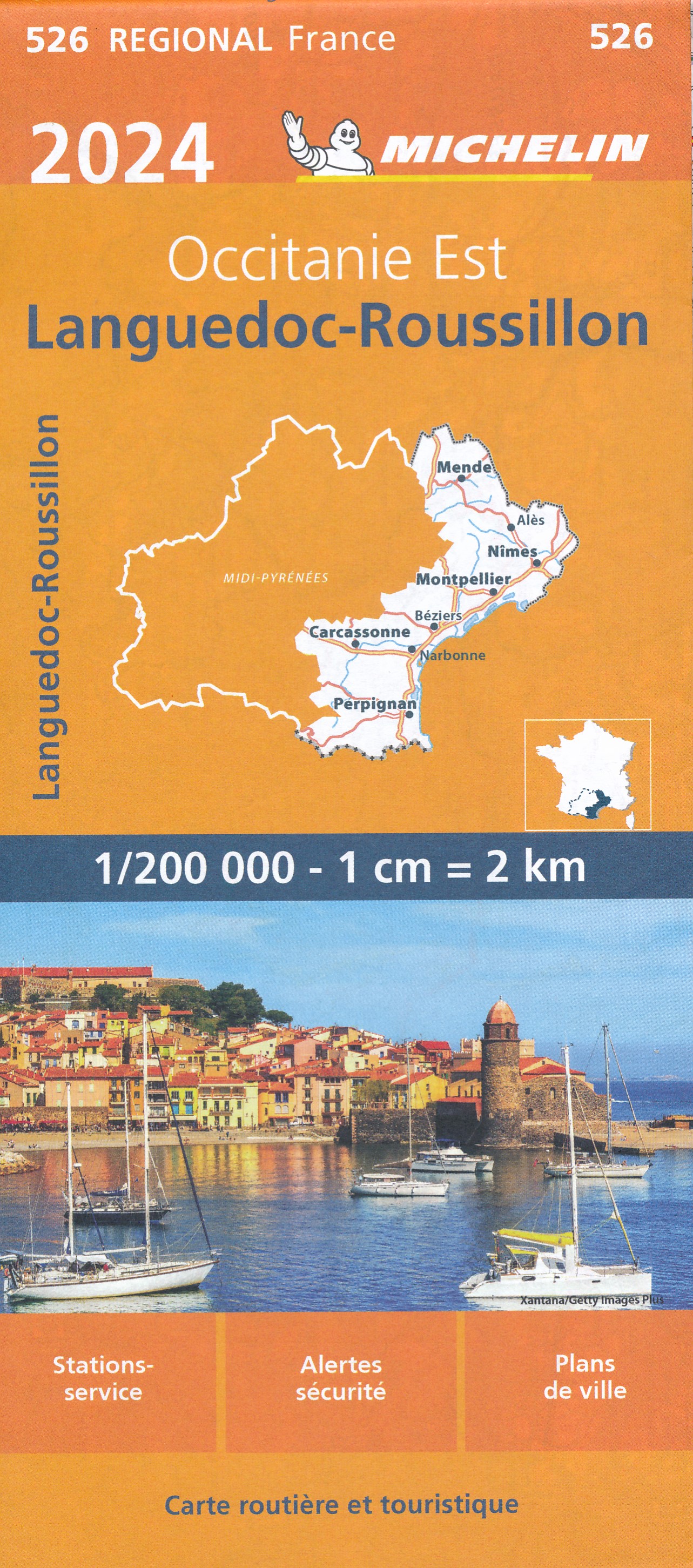 Online bestellen: Wegenkaart - landkaart 526 Languedoc - Roussillon 2024 | Michelin