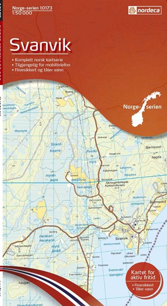 Online bestellen: Wandelkaart - Topografische kaart 10073 Norge Serien Svanvik | Nordeca