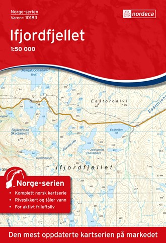 Online bestellen: Wandelkaart - Topografische kaart 10183 Norge Serien Ifjordfjellet | Nordeca