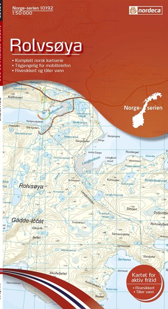 Online bestellen: Wandelkaart - Topografische kaart 10192 Norge Serien Rolvsøya | Nordeca