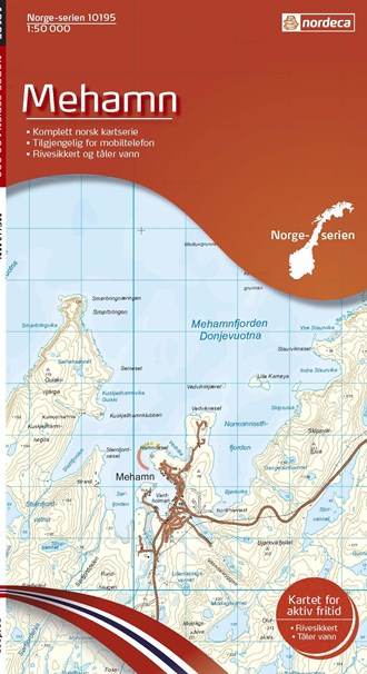 Online bestellen: Wandelkaart - Topografische kaart 10195 Norge Serien Mehamn | Nordeca