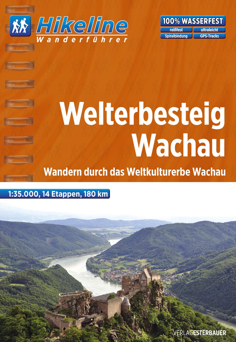 Online bestellen: Wandelgids Hikeline Wanderführer Welterbesteig Wachau | Esterbauer