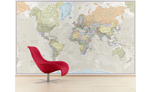 Wereldkaart Classic Classic politiek, 232 x 158 cm als behang | Maps I