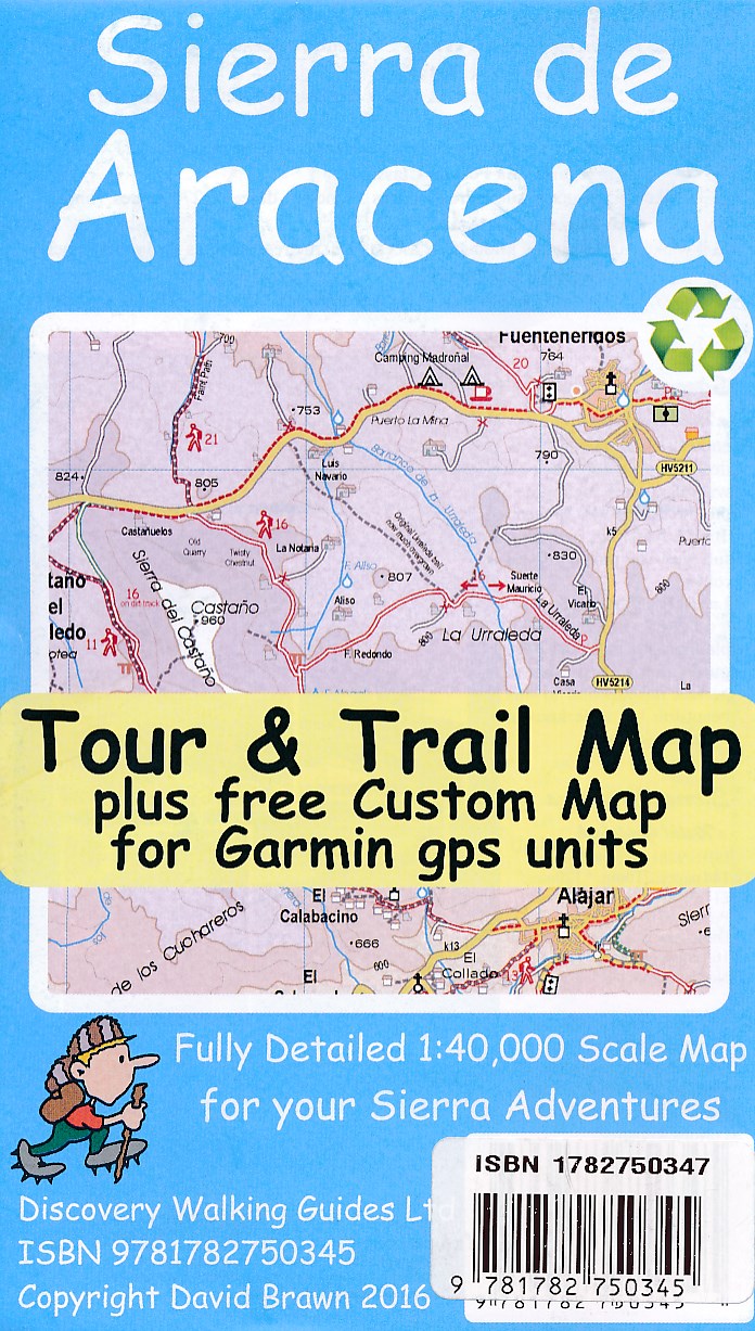 Online bestellen: Wandelkaart Tour & Trail Sierra de Aracena | Discovery Walking