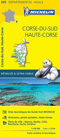 Online bestellen: Wegenkaart - landkaart 345 Corsica - Corse-du-sud, Haute-corse | Michelin