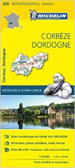 Online bestellen: Wegenkaart - landkaart 329 Correze - Dordogne | Michelin
