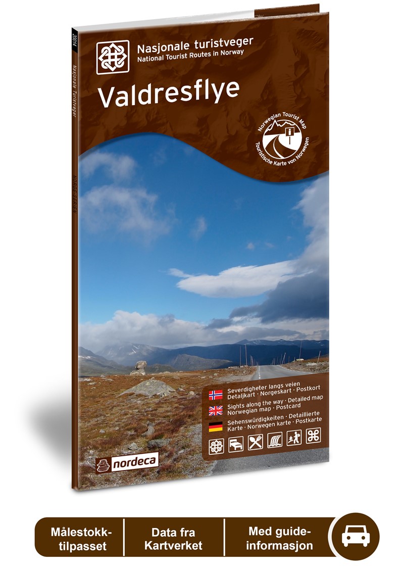 Online bestellen: Wegenkaart - landkaart 06 Nasjonale Turistveger Valdresflye | Nordeca
