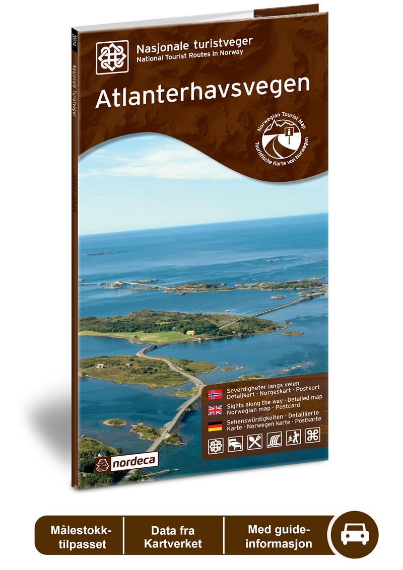 Online bestellen: Wegenkaart - landkaart 12 Nasjonale Turistveger Atlanterhavsveien | Nordeca
