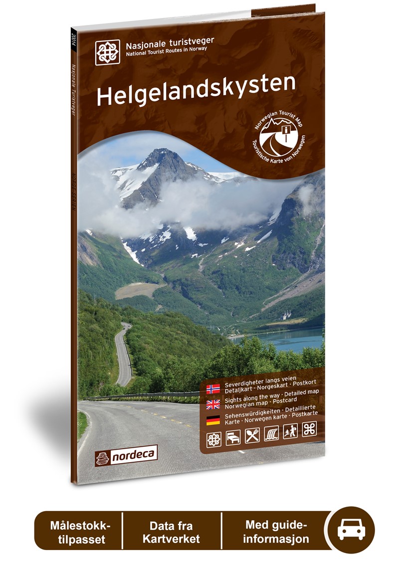 Online bestellen: Wegenkaart - landkaart 13 Nasjonale Turistveger Helgelandskysten | Nordeca