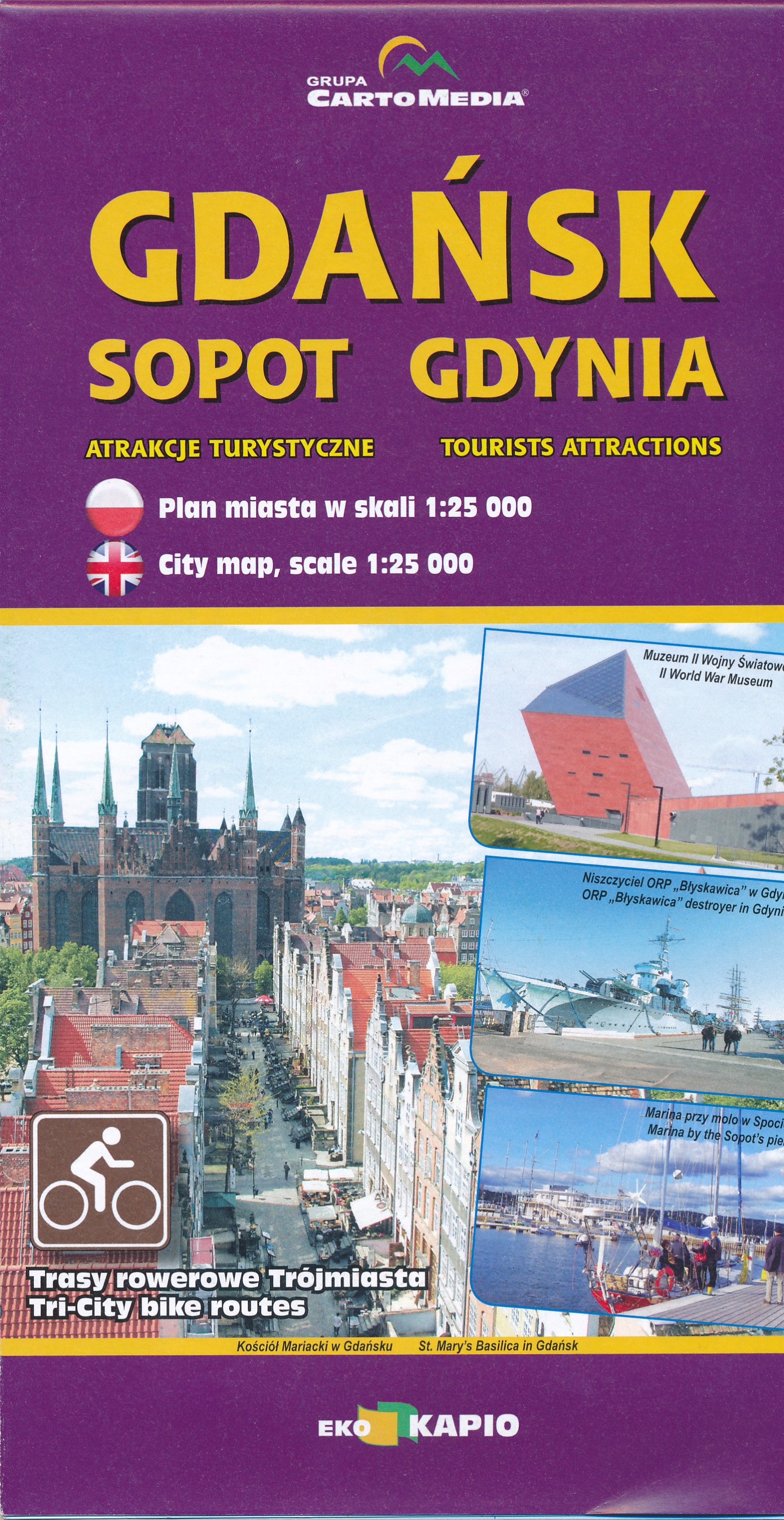 Online bestellen: Stadsplattegrond Gdansk | Cartomedia