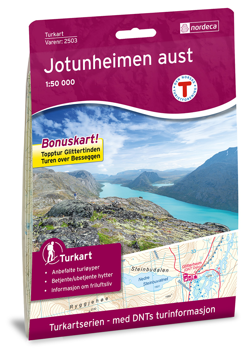 Online bestellen: Wandelkaart 2503 Turkart Jotunheimen Aust - Oost | Nordeca