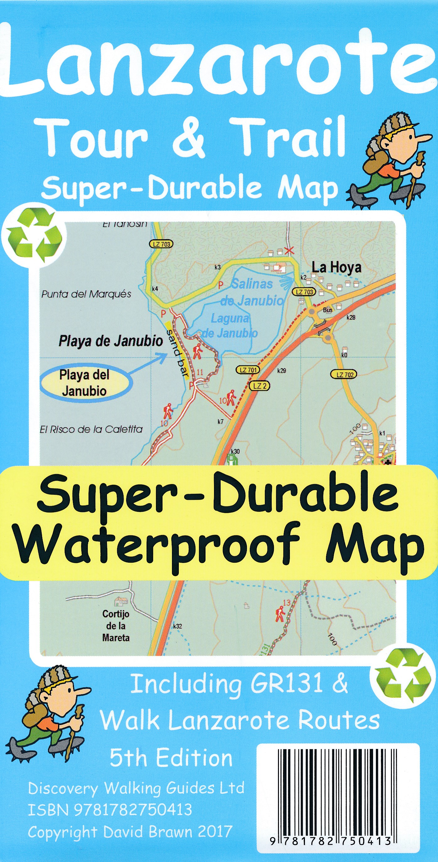 Online bestellen: Wandelkaart Tour & Trail Lanzarote | Discovery Walking