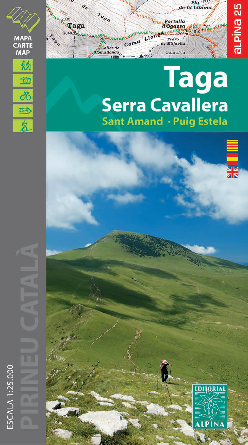 Online bestellen: Wandelkaart 43 Taga - Serra Cavallera | Editorial Alpina