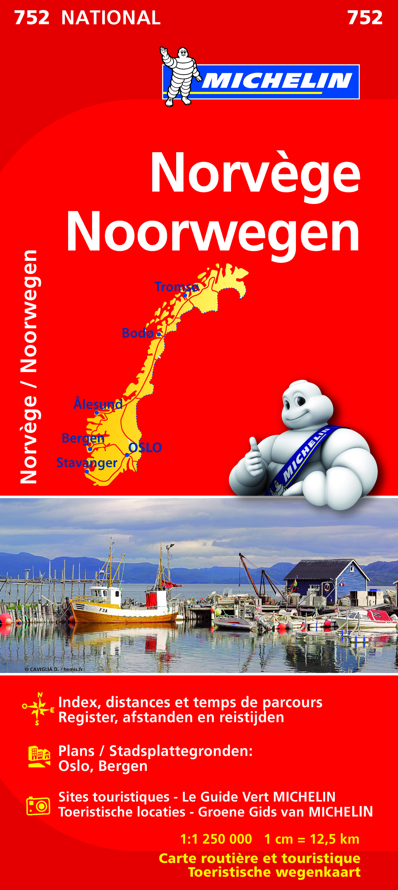 Online bestellen: Wegenkaart - landkaart 752 Noorwegen | Michelin