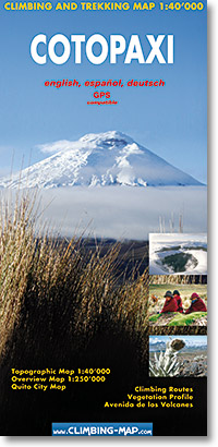Wandelkaart trekkingmap Cotopaxi – Ecuador | Climbing-map