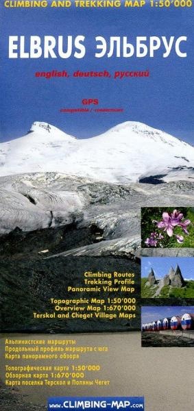 Online bestellen: Wandelkaart trekkingmap Elbrus | Climbing-map