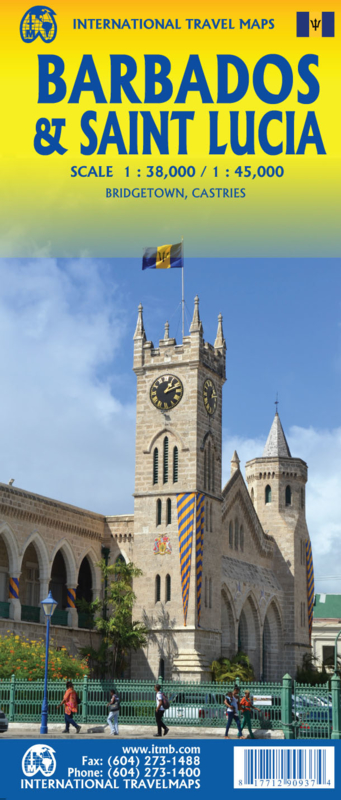Online bestellen: Wegenkaart - landkaart Barbados - Saint Lucia | ITMB