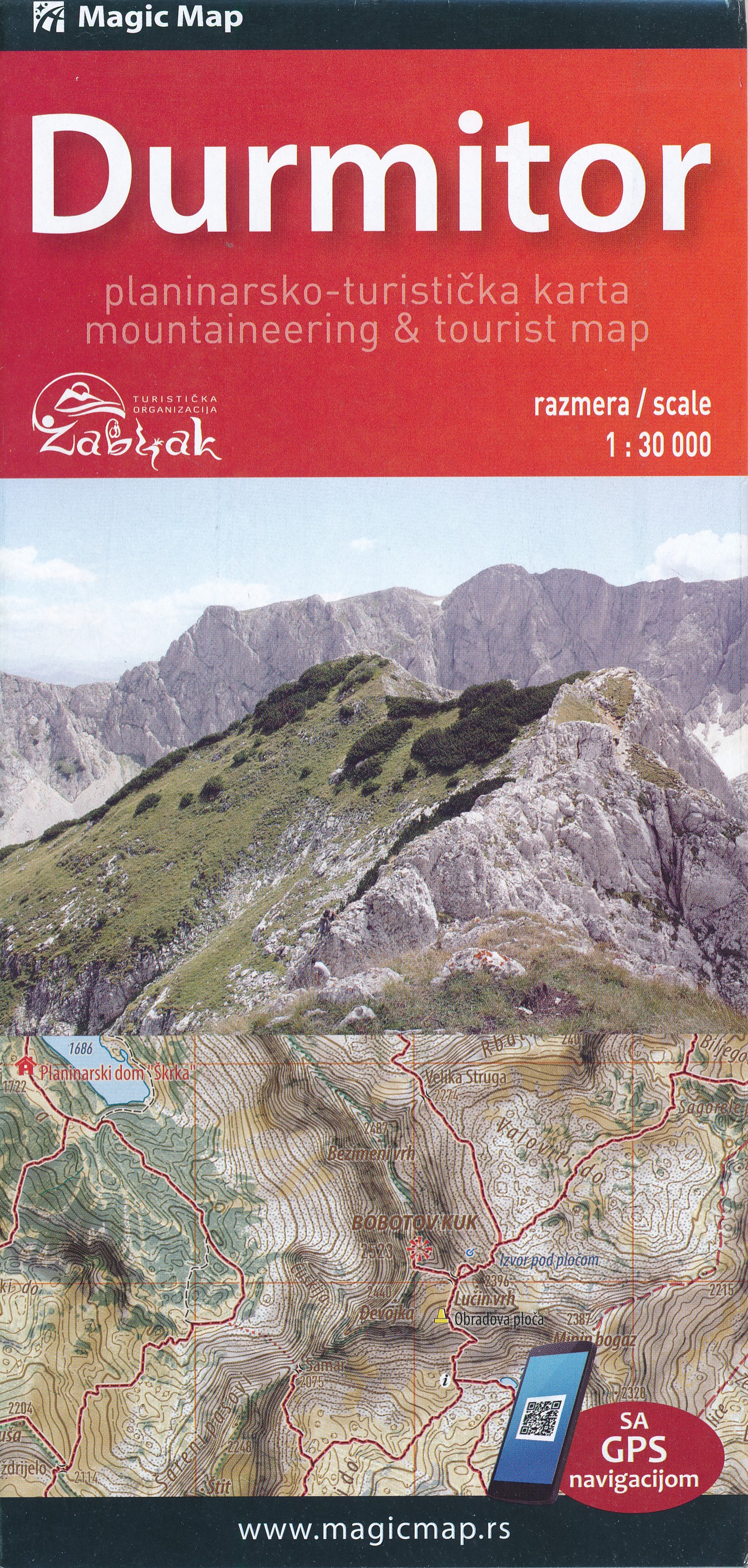 Online bestellen: Wandelkaart Durmitor National Park - Montenegro | Magic Maps