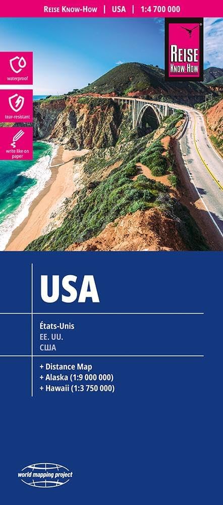 Online bestellen: Wegenkaart - landkaart USA - Verenigde Staten | Reise Know-How Verlag