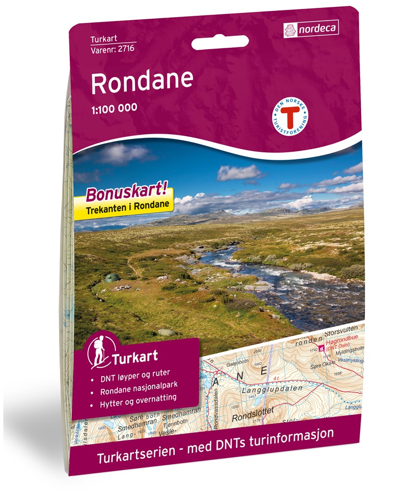 Online bestellen: Wandelkaart 2716 Turkart Rondane | Nordeca