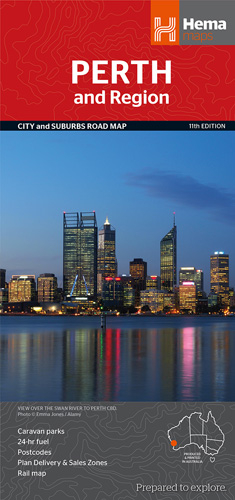 Wegenkaart – landkaart – Stadsplattegrond Perth and Region | Hema Maps