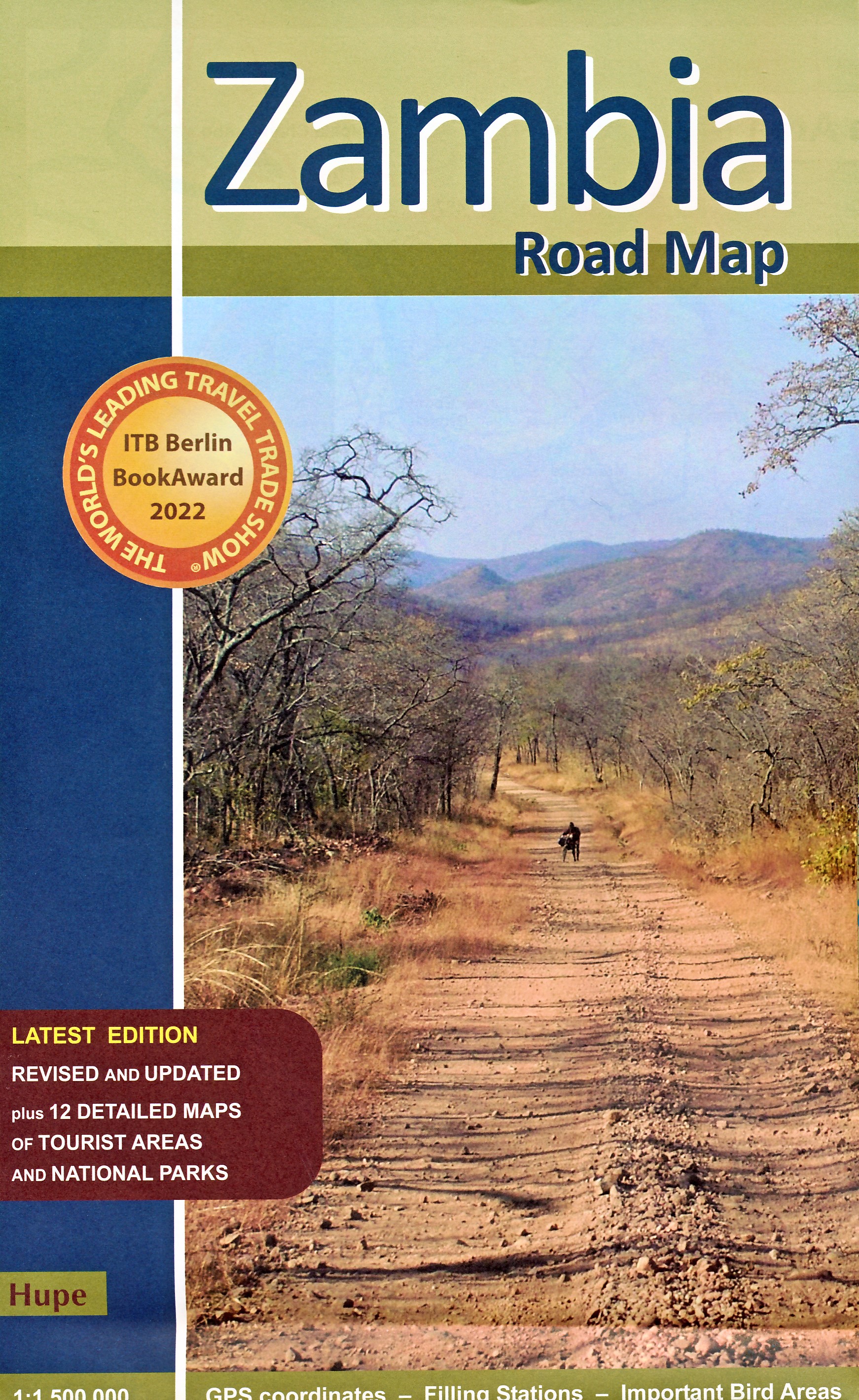 Online bestellen: Wegenkaart - landkaart Zambia | Hupe Verlag