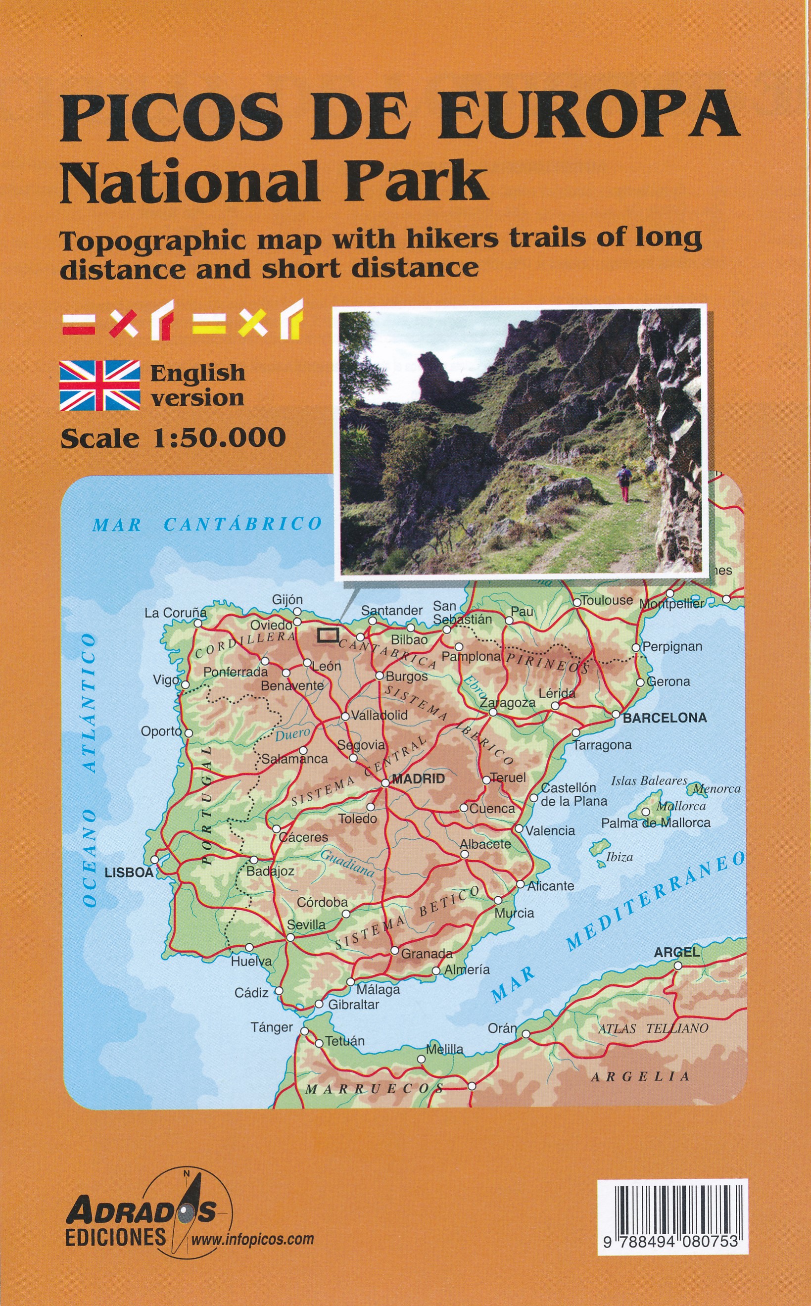 Online bestellen: Wandelkaart Picos de Europa National Park | Adrados Ediciones