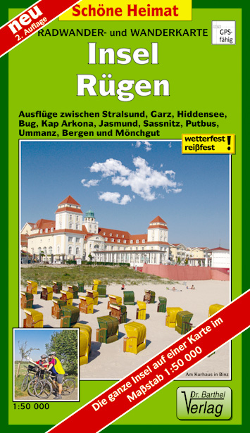 Online bestellen: Wandelkaart - Fietskaart Insel Rügen | Verlag Dr. Barthel