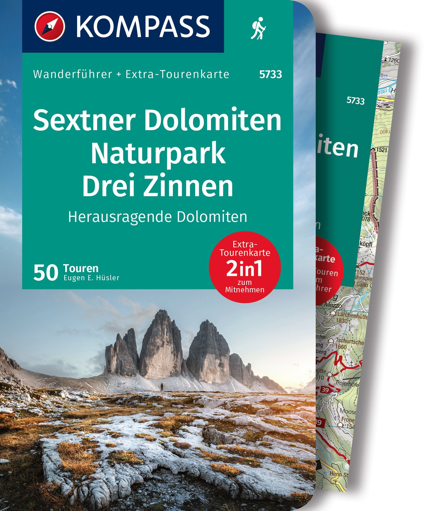Online bestellen: Wandelgids 5733 Wanderführer Sextner Dolomiten Naturpark Drei Zinnen | Kompass
